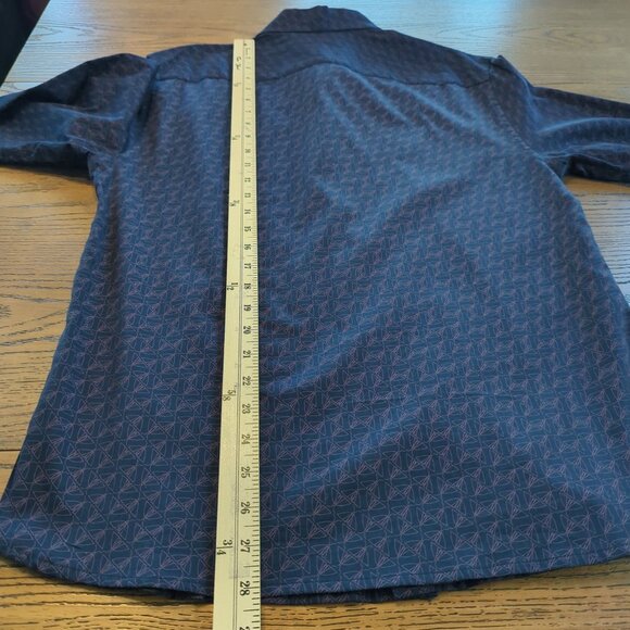 Ted Baker London Men’s Shirt 4 Sz L Blue Pink Matlock Moth print Button Front - Picture 15 of 15